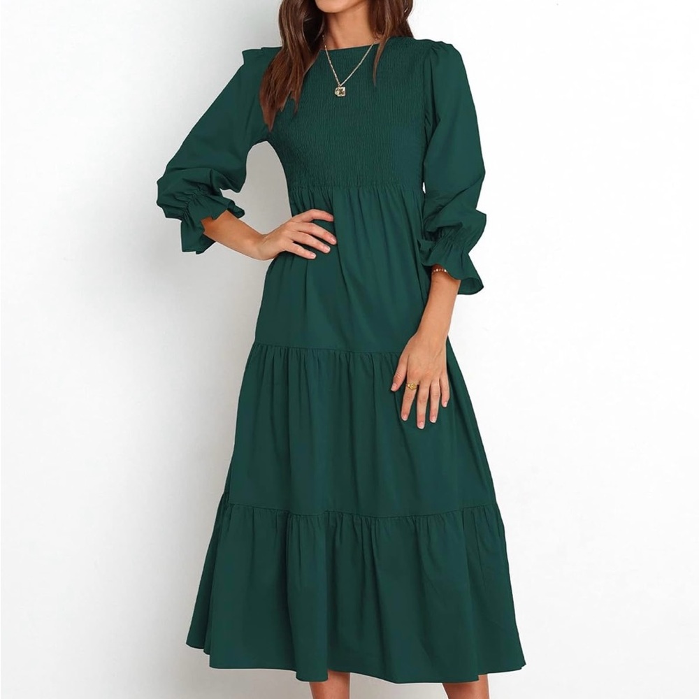 Elegant Green Midi Dress
